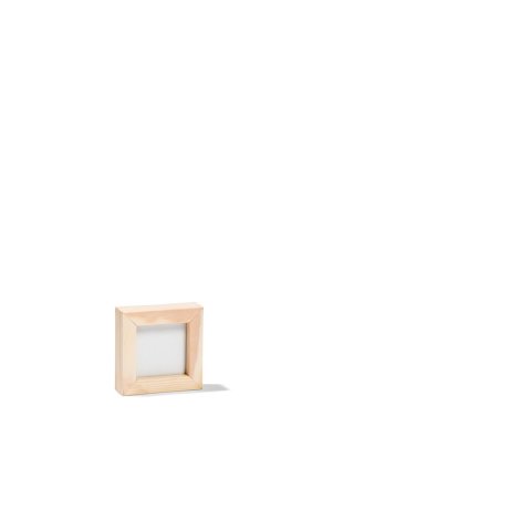 Minicerco de pino, vidriado 5 x 5 cm, con cristal normal y pared trasera, blanco