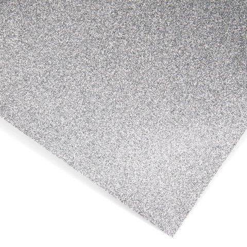 Foglio adesivo glitterato Aslan SparkleColour SC123, PET, argento, l = 300 mm