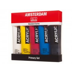 Royal Talens Acrylfarbe Amsterdam Standard, Set, 5 Tuben à 120 ml, Primärfarben