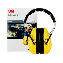 3M Kapselgehörschutz Peltor Optime I, Federstahlbügel verstellbar, SNR = 27 dB, gelb