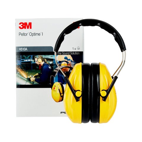 Cuffie auricolari 3M Peltor Optime I Arco regolabile in acciaio per molle, SNR = 27 dB, giallo