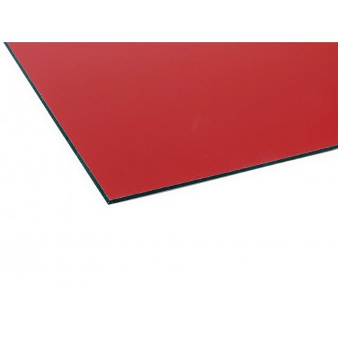 Leather fibre fabric, coated, coloured th= app. 2 mm, 210 x 297 A4, red