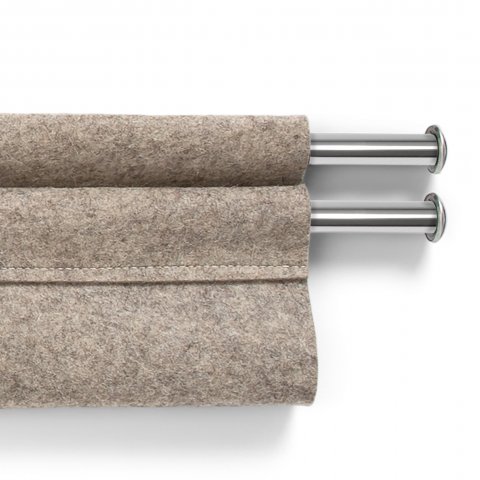 Felt cable duct for table frame E2 width 1050 mm, felt grey, chrome