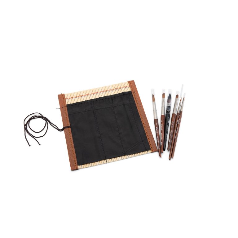 Raphaël Reiseaquarellpinsel mit Bambusmatte, Set