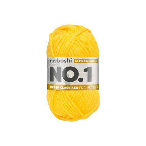 Myboshi Lana nº 1 55 m, 70% poliacrílico + 30% merino, diente de león (113)
