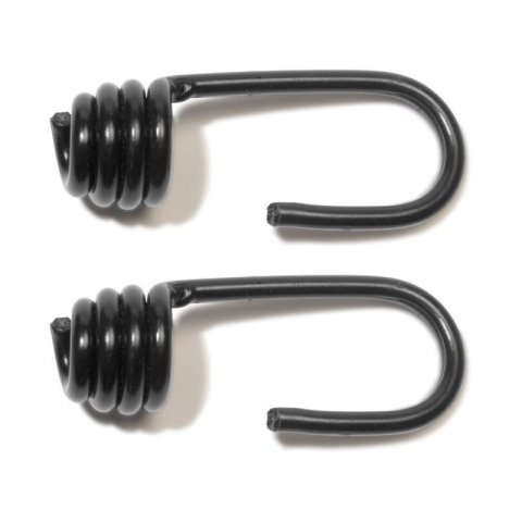 Spiralhaken für Spannseile, Stahl für Seile ø 8 mm, schwarz, 100 Stück
