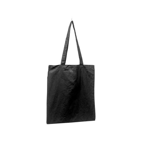 Westford Mill Baumwolltasche, ''Jutebeutel'' ca. 380 x 420 mm, lange Henkel, schwarz