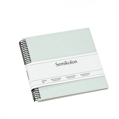 Semikolon spiral photo album Economy, cream inside 170 x 170 mm, Piccolino, 20 pages, moss
