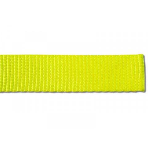 Cinta fina de poliéster para correas s = 1,2 mm, b = 25,0 mm, amarillo neón