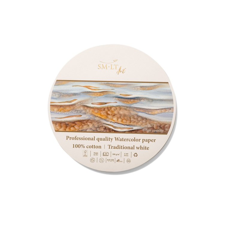 Künstler Aquarellblock Cotton rund, 300 g/m²