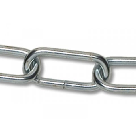 Cadena de eslabones no soldados de acero 2,0 x 15,1 x 9,5 mm, electrocincado