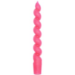 Spiralkerze, Ø 2,4 cm, h = 18,5 cm, neon pink