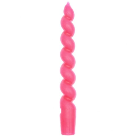 Spiralkerze Ø 2,4 cm, h = 18,5 cm, neon pink