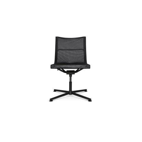Wagner D1 sedia girevole ufficio 420-520x500x930mm, senza braccioli, scorrevoli, nero
