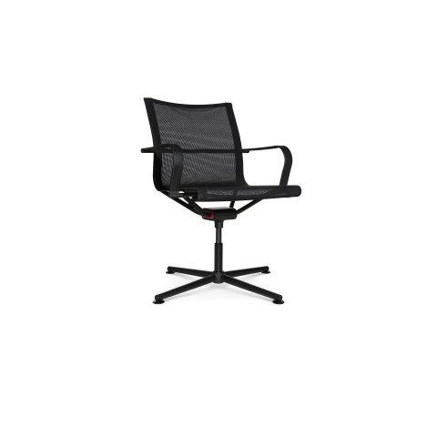 Wagner D1 swivel chair, office 420-520x500x930mm, with armrests, glides, black