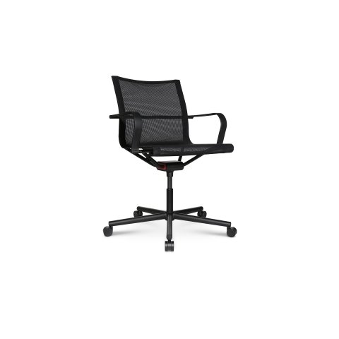 Wagner D1 sedia girevole ufficio 420-520x500x930mm, con braccioli, nero