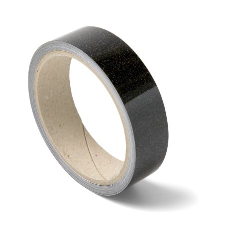 Oracal 970 Cinta adhesiva metálica Efecto especial Fundido PVC, negro oro galáctico, an = 25 mm, l = 5 m