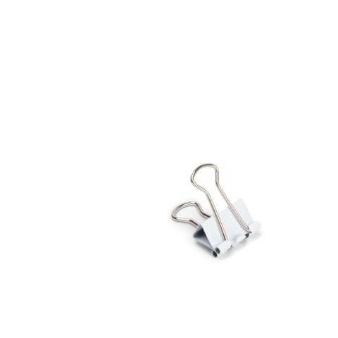 Foldback clips, coloured w=19 mm, white
