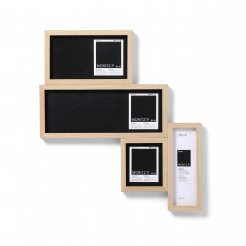 Struttura dell'oggetto legno Moritz P, 12 x 14 cm, impiallacciato rovere, vetro da museo