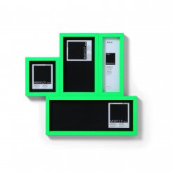 Struttura dell'oggetto legno Moritz P, 12 x 14 cm, verde fluorescente (RAL 6038)