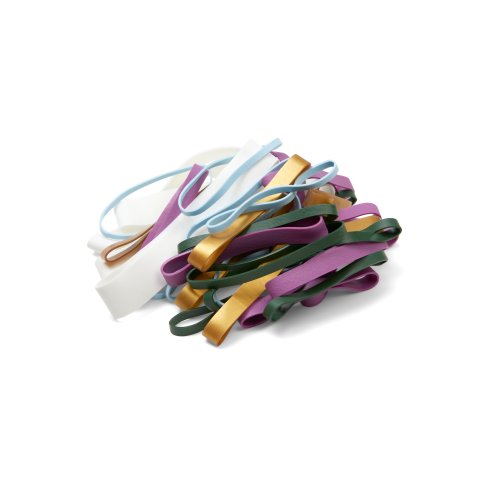 Fascette in gomma TPE Mixpack Glory, vari colori e dimensioni, 45 pezzi
