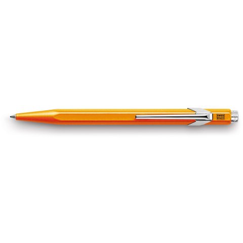 Caran d'Ache Kugelschreiber 849 Stift, neonorangefarbener Schaft