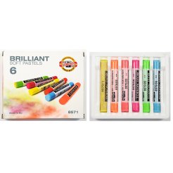 Koh-i-Noor Softpastellkreide 8571, Leuchtfarben