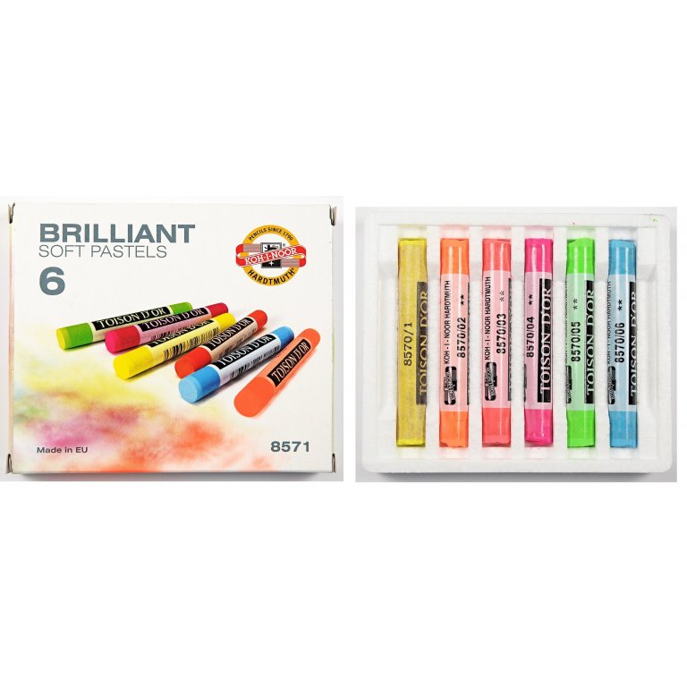 Koh-i-Noor Softpastellkreide 8571, Leuchtfarben
