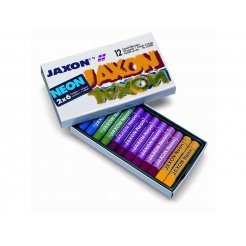 Ölpastellkreide Jaxon, Pappschachtel mit 12 Kreiden, Neon-Farben