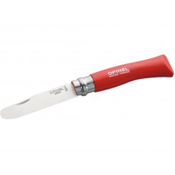 Opinel Kindermesser farbig, Buchenholz, rostfrei, Klingenlänge 75 mm, rot
