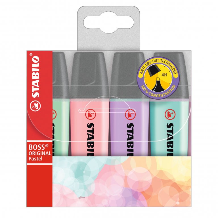 Stabilo Boss Original highlighter pastel, set of 4