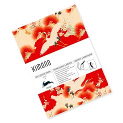 Pepin gift wrap and creative paper book, 50 x 70 cm, folded, 12 motifs, kimono