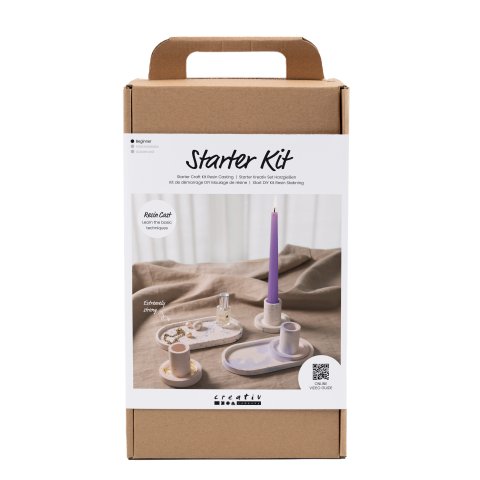 DIY set, resin casting Set including accessories, candle holder + tray