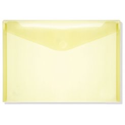 Sichthüllen PP mit V-Klettverschluss, 238 x 334 für DIN A4, transparent, gelb(40101-64)