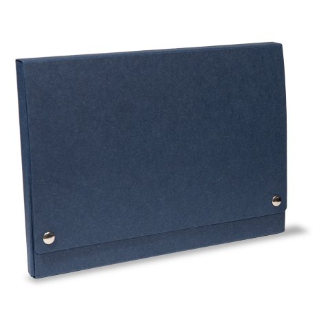 Karton-Dokumentenmappe mit Druckknöpfen 20 x 215 x 305 mm, für DIN A4, marineblau