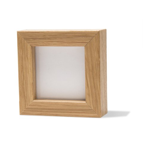 Minirahmen Eiche natur 5 x 5 cm, Eiche natur, mit Normalglas und Rückwand