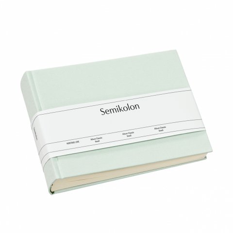 Semikolon Classic photo album, cloth, solid colour 215 x 160 mm, Small, 80 pages, inside cream, moss
