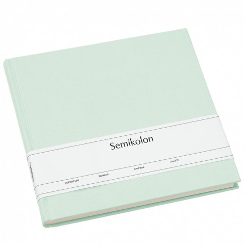 Semikolon Gästebuch Leineneinband 250 x 230 cm, 180 Seiten, blanko, moss