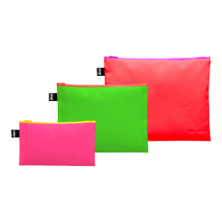 Loqi Reißverschlussbeutel Zip Pockets neon