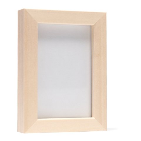 Mini frame hardwood 6 x 9 cm, basswood, with normal glass and rear pan