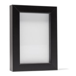 Mini frame hardwood, 6 x 9 cm, black, with normal glass and rear panel