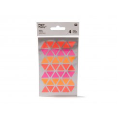 Sticker Paper Poetry Dreiecke, 17 x 15 mm, 4 Bl. M. 42 St., neonrot/-pink/-orange