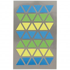 Sticker Paper Poetry Dreiecke, 17 x 15 mm, 4 Bl. M. 42 St., neonblau/-grün/-gelb