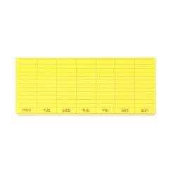 Penco Sticky Memo Pad, 180 x 74 mm, Woche, 30 Blatt, selbstklebend, gelb