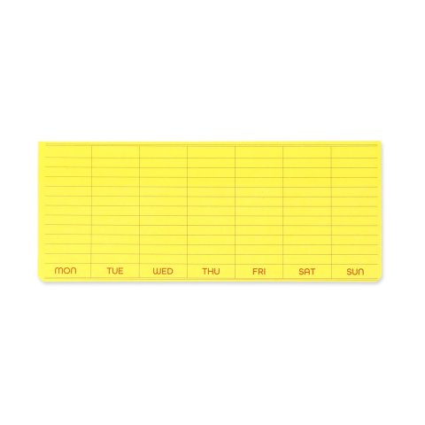 Penco Sticky Memo Pad 180 x 74 mm, Woche, 30 Blatt, selbstklebend, gelb