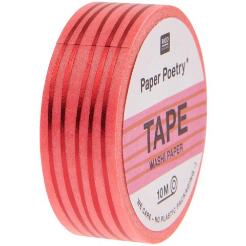Washi tape Paper Poetry b = 15 mm, l = 10 m, lines