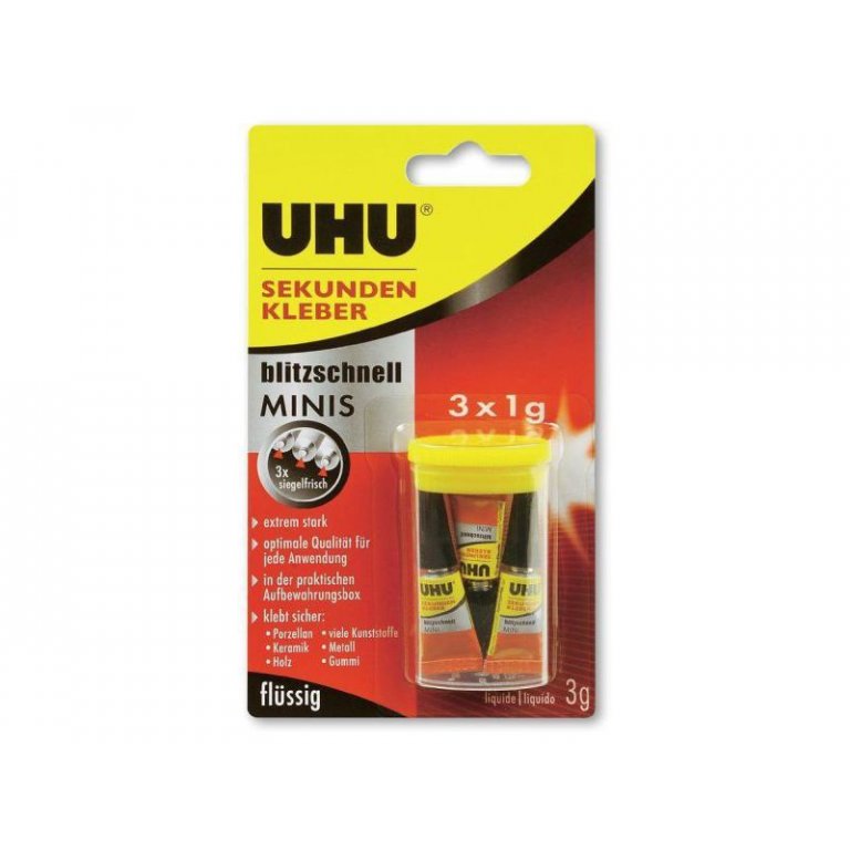 Uhu super glue minis 3 x 1 g