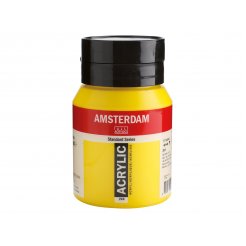 Royal Talens Acrylfarbe Amsterdam Standard Series, Dosierflasche 500 ml, Azogelb hell (268)