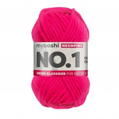 Myboshi Wolle No.1, Neon, 55 m, 70 % Polyacryl + 30 % Merino, neonpink (182)