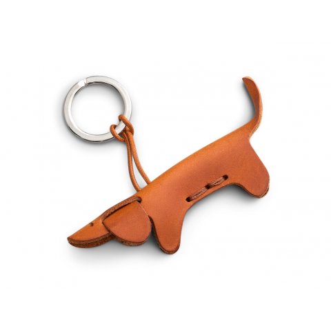 Fabriano Schlüsselanhänger Animals Leder inkl. Schlüsselring, Hund